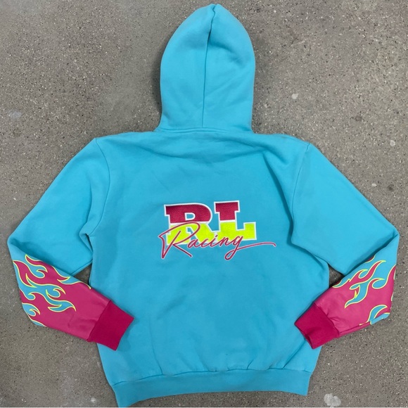 ROLLING LOUD MOTO RACING FLAMES FRENCH TERRY HOODIE size Medium - Picture 5 of 8